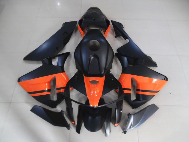 Online 2005-2006 Honda CBR600RR Fairings - Matte Black & Gloss Orange Online 2005-2006 Honda CBR600RR Fairings - Matte Black & Gloss Orange
