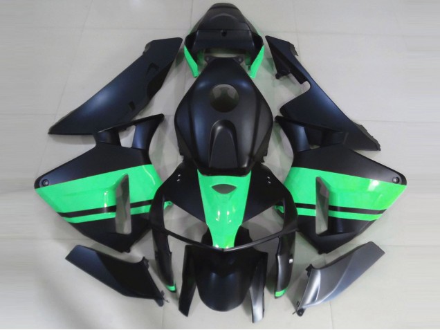Online 2005-2006 Honda CBR600RR Fairings - Matte Black & Special Green