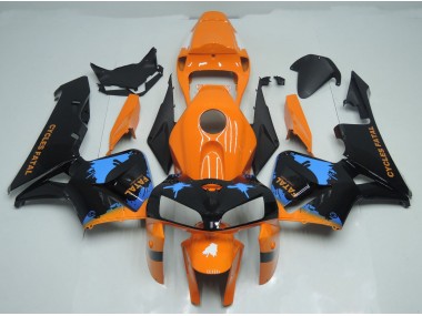 Online 2005-2006 Honda CBR600RR Fairings - Orange and Black Splatter