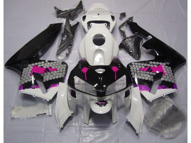 Online 2005-2006 Honda CBR600RR Fairings - Pink Splatter on Gloss Black