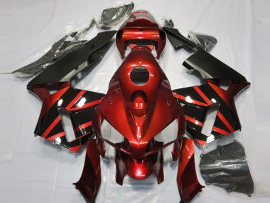 Online 2005-2006 Honda CBR600RR Fairings - Red & Gloss Black Design