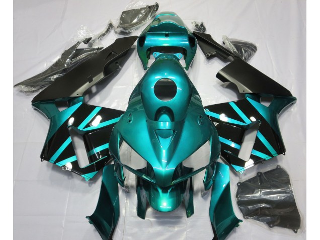 Online 2005-2006 Honda CBR600RR Fairings - Teal & Gloss Black Design