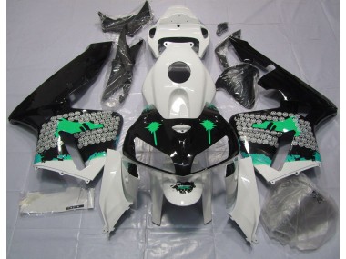 Online 2005-2006 Honda CBR600RR Fairings - Turquoise Splatter on Gloss Black