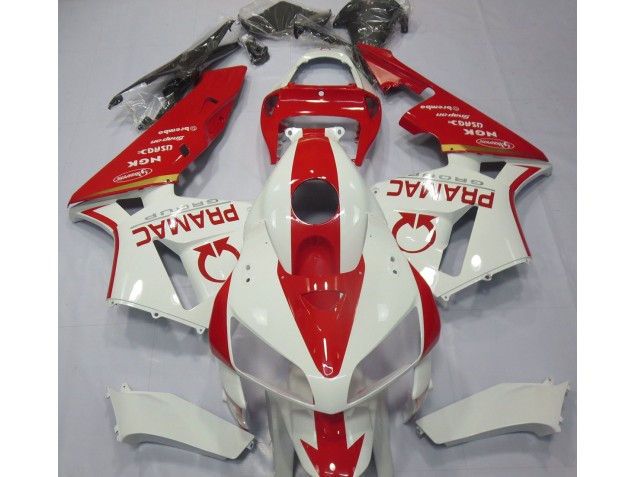 Online 2005-2006 Honda CBR600RR Fairings - White and Red Custom Online 2005-2006 Honda CBR600RR Fairings - White and Red Custom