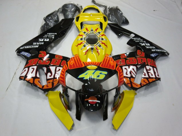 Online 2005-2006 Honda CBR600RR Fairings - Yellow Rossi Online 2005-2006 Honda CBR600RR Fairings - Yellow Rossi