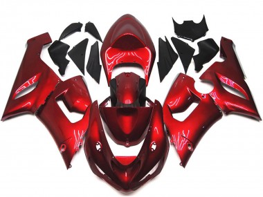 Online 2005-2006 Kawasaki ZX6R Fairings - Maroon Red