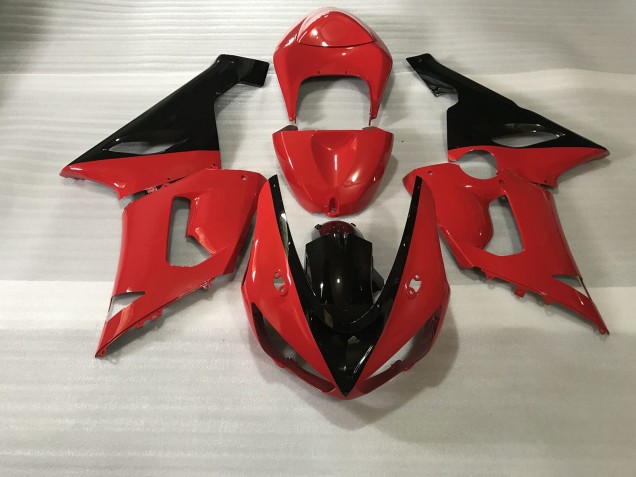 Online 2005-2006 Kawasaki ZX6R Fairings - Red & Black Online 2005-2006 Kawasaki ZX6R Fairings - Red & Black