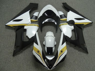 Online 2005-2006 Kawasaki ZX6R Fairings - Yellow white and Black