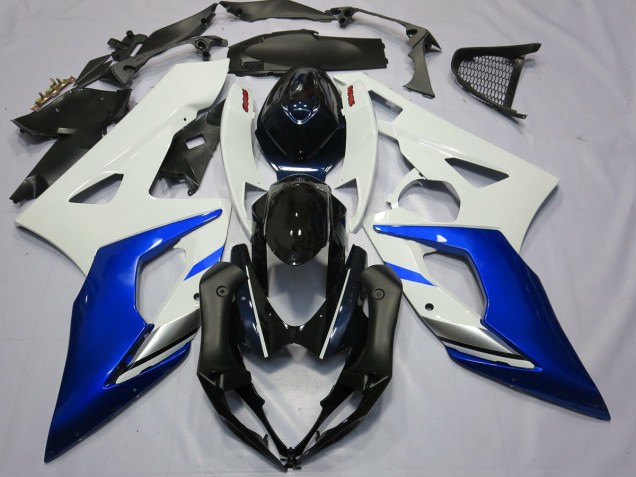 Online 2005-2006 Suzuki GSXR 1000 Fairings - Blue and White Online 2005-2006 Suzuki GSXR 1000 Fairings - Blue and White