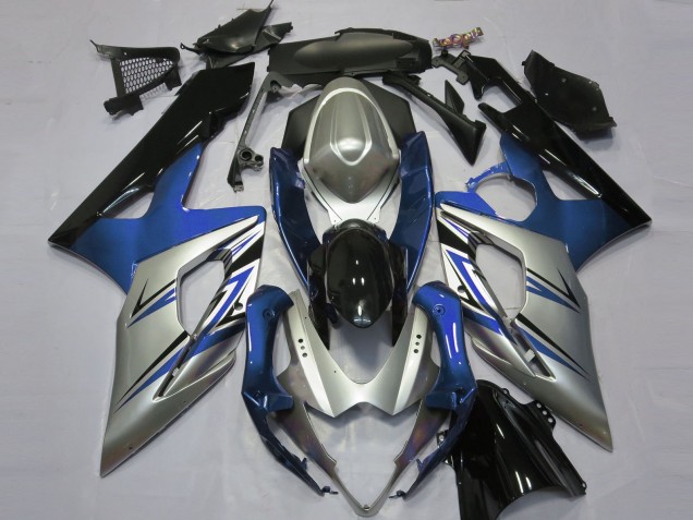 Online 2005-2006 Suzuki GSXR 1000 Fairings - Blue Silver and Black