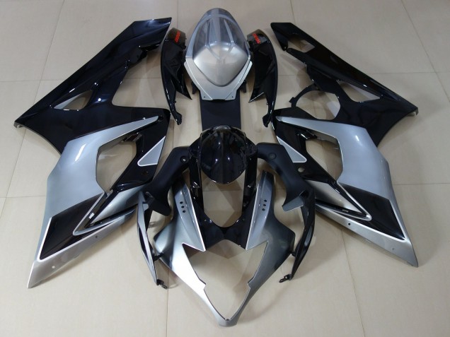 Online 2005-2006 Suzuki GSXR 1000 Fairings - Gloss Silver and Black