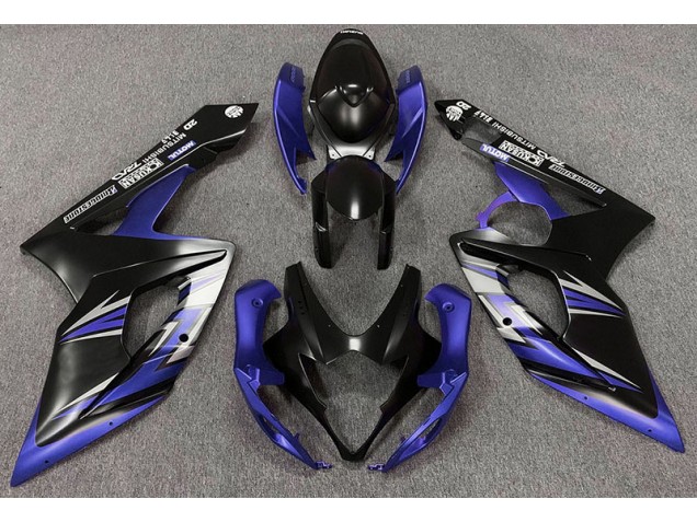 Online 2005-2006 Suzuki GSXR 1000 Fairings - Matte Black and Blue Online 2005-2006 Suzuki GSXR 1000 Fairings - Matte Black and Blue