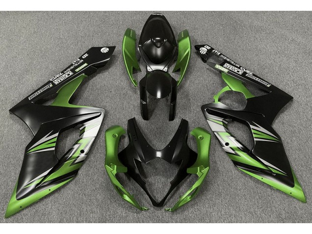 Online 2005-2006 Suzuki GSXR 1000 Fairings - Matte Black and Green
