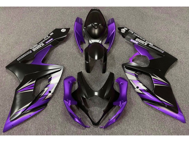 Online 2005-2006 Suzuki GSXR 1000 Fairings - Matte Black and Purple Online 2005-2006 Suzuki GSXR 1000 Fairings - Matte Black and Purple