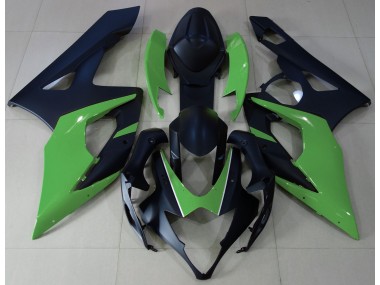 Online 2005-2006 Suzuki GSXR 1000 Fairings - Matte Black & Green