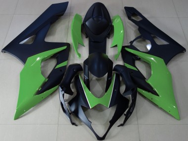 Online 2005-2006 Suzuki GSXR 1000 Fairings - Matte Black & Green