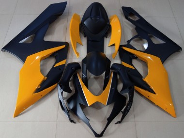 Online 2005-2006 Suzuki GSXR 1000 Fairings - Matte Black & Light Orange