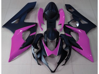 Online 2005-2006 Suzuki GSXR 1000 Fairings - Matte Black & Pink