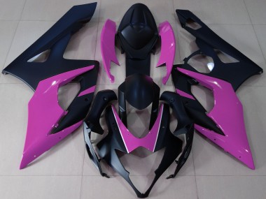Online 2005-2006 Suzuki GSXR 1000 Fairings - Matte Black & Pink