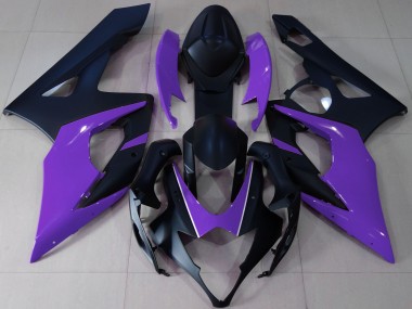 Online 2005-2006 Suzuki GSXR 1000 Fairings - Matte Black & Purple