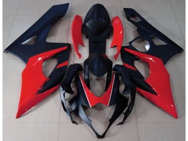 Online 2005-2006 Suzuki GSXR 1000 Fairings - Matte Black & Red