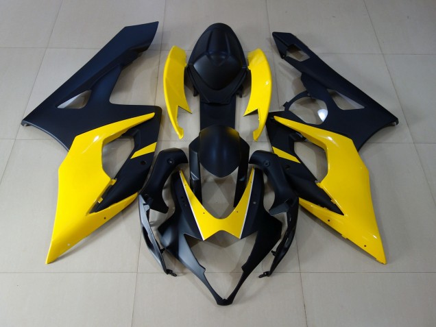 Online 2005-2006 Suzuki GSXR 1000 Fairings - Matte Black & Yellow Online 2005-2006 Suzuki GSXR 1000 Fairings - Matte Black & Yellow