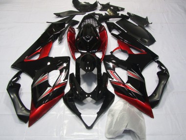 Online 2005-2006 Suzuki GSXR 1000 Fairings - Red and Black Flare