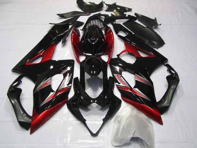 Online 2005-2006 Suzuki GSXR 1000 Fairings - Red and Black Flare Online 2005-2006 Suzuki GSXR 1000 Fairings - Red and Black Flare