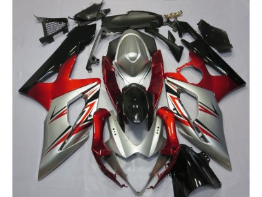 Online 2005-2006 Suzuki GSXR 1000 Fairings - Red and Silver