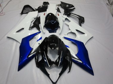 Online 2005-2006 Suzuki GSXR 1000 Fairings - White and Blue
