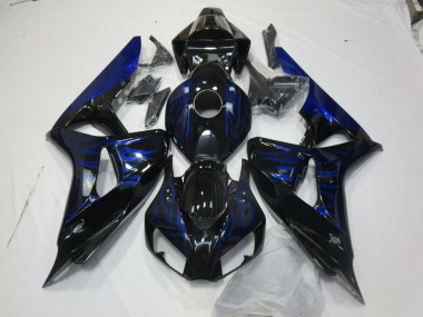Online 2006-2007 Honda CBR1000RR Fairings - Blue Flame w Logos
