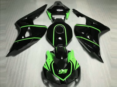Online 2006-2007 Honda CBR1000RR Fairings - Gloss Black High Viz Green