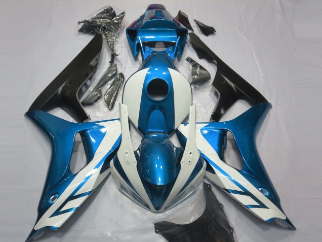 Online 2006-2007 Honda CBR1000RR Fairings - Gloss White and Blue Online 2006-2007 Honda CBR1000RR Fairings - Gloss White and Blue