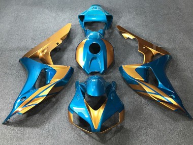 Online 2006-2007 Honda CBR1000RR Fairings - Light Blue & Gold