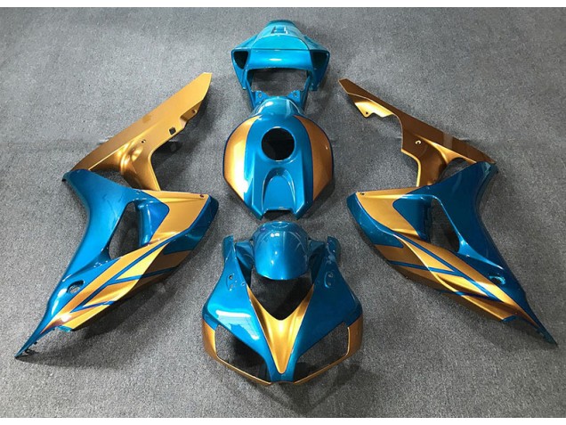 Online 2006-2007 Honda CBR1000RR Fairings - Light Blue & Gold Online 2006-2007 Honda CBR1000RR Fairings - Light Blue & Gold