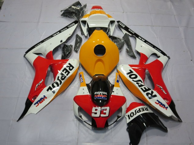 Online 2006-2007 Honda CBR1000RR Fairings - Light Orange White Repsol Online 2006-2007 Honda CBR1000RR Fairings - Light Orange White Repsol