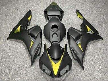 Online 2006-2007 Honda CBR1000RR Fairings - Matte Black and Yellow