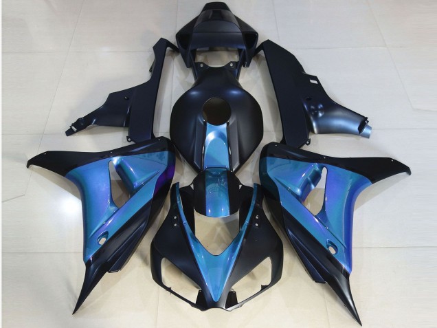 Online 2006-2007 Honda CBR1000RR Fairings - Matte Black & Light Blue Online 2006-2007 Honda CBR1000RR Fairings - Matte Black & Light Blue