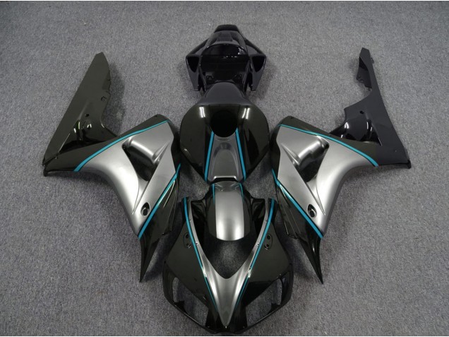 Online 2006-2007 Honda CBR1000RR Fairings - Silver with Blue Pin Stripe Online 2006-2007 Honda CBR1000RR Fairings - Silver with Blue Pin Stripe