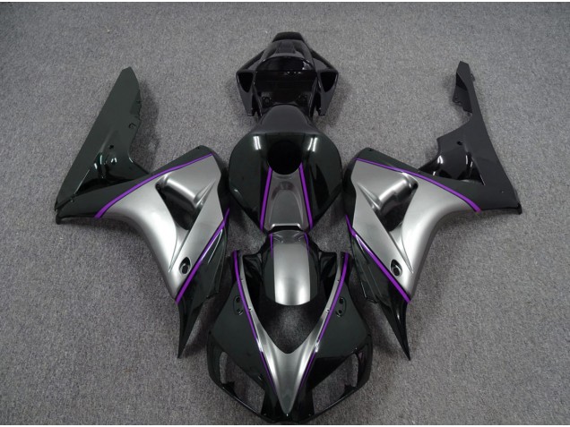 Online 2006-2007 Honda CBR1000RR Fairings - Silver with Dark Purple Pin Stripe Online 2006-2007 Honda CBR1000RR Fairings - Silver with Dark Purple Pin Stripe