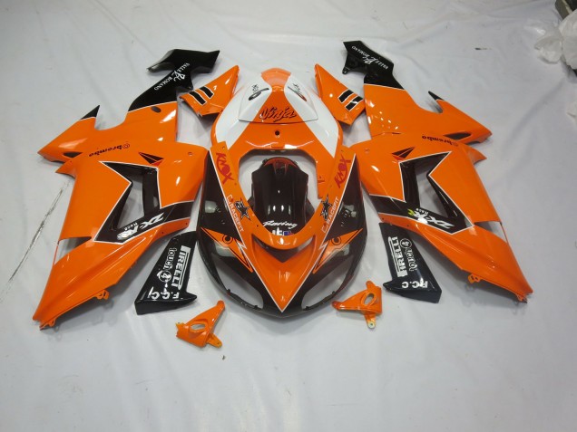 Online 2006-2007 Kawasaki ZX10R Fairings - Orange Black Online 2006-2007 Kawasaki ZX10R Fairings - Orange Black
