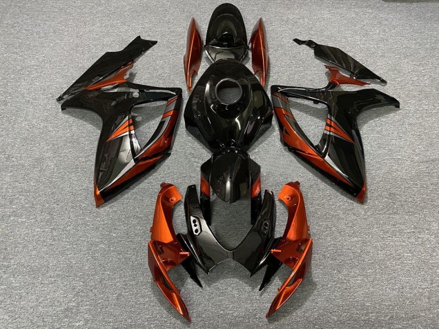 Online 2006-2007 Suzuki GSXR 600-750 Fairings - Black and Burnt Orange Online 2006-2007 Suzuki GSXR 600-750 Fairings - Black and Burnt Orange