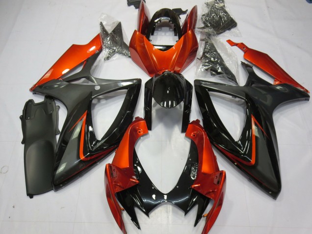 Online 2006-2007 Suzuki GSXR 600-750 Fairings - Burnt Orange and Grey