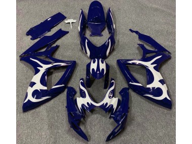 Online 2006-2007 Suzuki GSXR 600-750 Fairings - Dark Blue & White Design