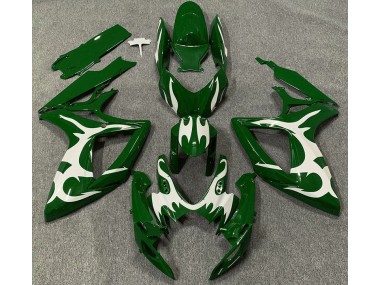 Online 2006-2007 Suzuki GSXR 600-750 Fairings - Dark Green & White