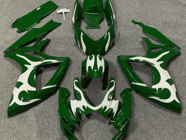 Online 2006-2007 Suzuki GSXR 600-750 Fairings - Dark Green & White
