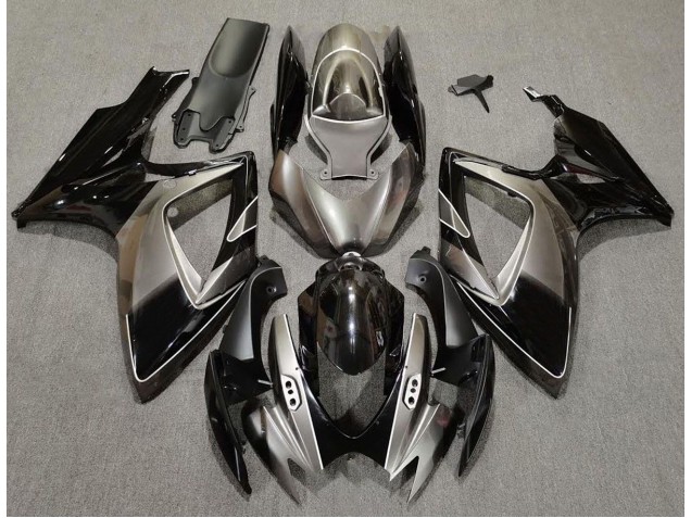 Online 2006-2007 Suzuki GSXR 600-750 Fairings - Dark Silver and Black Online 2006-2007 Suzuki GSXR 600-750 Fairings - Dark Silver and Black