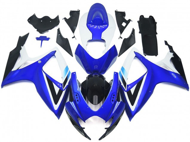 Online 2006-2007 Suzuki GSXR 600-750 Fairings - Deep Blue and Light Blue OEM Style