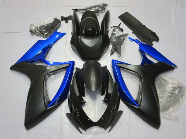 Online 2006-2007 Suzuki GSXR 600-750 Fairings - Gloss Blue and Matte Black Online 2006-2007 Suzuki GSXR 600-750 Fairings - Gloss Blue and Matte Black