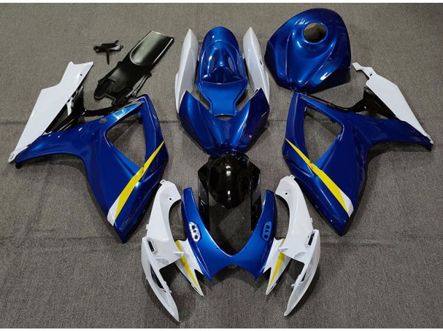 Online 2006-2007 Suzuki GSXR 600-750 Fairings - Gloss Blue White and Yellow Online 2006-2007 Suzuki GSXR 600-750 Fairings - Gloss Blue White and Yellow